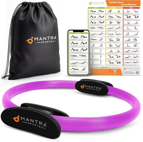Pilates Ring Circle, Magic Circle Pilates Ring, Inner Thigh Exercise Equipment, Fitness Rings for Women, Thigh Master Inner Thigh Exerciser, Yoga Ring Pilates Equipment for Home Workouts - color: Deep Violet
