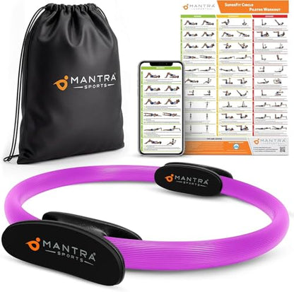 Pilates Ring Circle, Magic Circle Pilates Ring, Inner Thigh Exercise Equipment, Fitness Rings for Women, Thigh Master Inner Thigh Exerciser, Yoga Ring Pilates Equipment for Home Workouts - color: Deep Violet