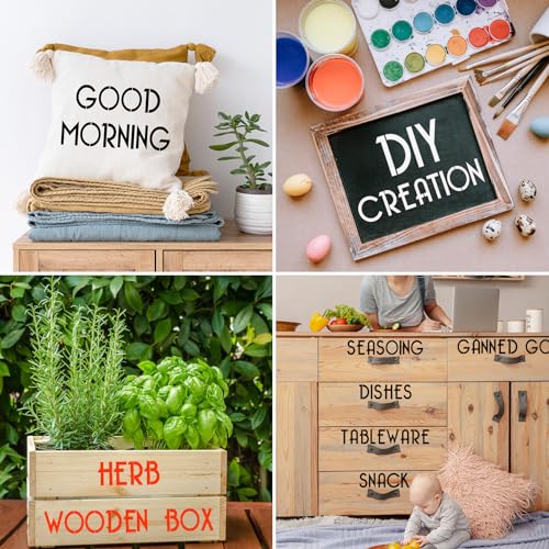 YEAJON 5 Inch Letter Stencils and Numbers, 42 Pcs Alphabet Drawing Stencils, Reusable Plastic Craft Templates for Painting on Wood, Wall, Fabric, Rock, Signage - size: 5 Inch