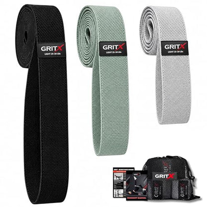 Multiple Lengths Fabric Resistance Bands Set – Short, Medium & Long Exercise Bands for Working Out – Non-Slip, Durable Exercise Bands for Stretching, Yoga, Home Fitness
