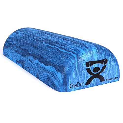 CanDo Premium Blue Marble EVA Foam Roller for Muscle Restoration, Massage Therapy, Sport Recovery and Physical Therapy 6" x 12" Half-Round - size: 6" X 12", style: Half Round