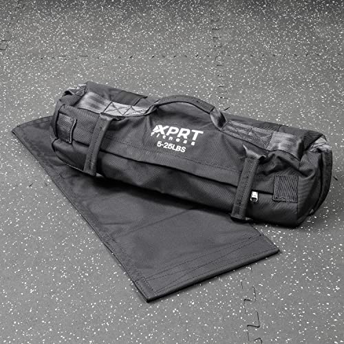 XPRT Fitness Workout Sandbag for Heavy Duty Workout Cross Training 7 Multi-positional Handles - Color Army Green/Black/Camo - color: Black, size: Small