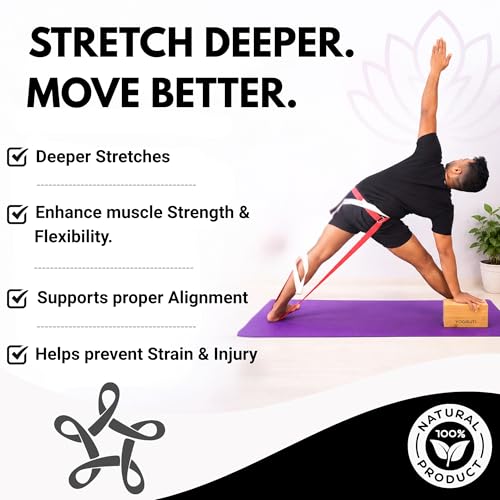 Yogikuti Double Buckle Yoga Strap - Adjustable Stretching Strap for Enhanced Flexibility in Yoga, Pilates, and Physical Therapy, Available in Various Colors and Lengths for All Fitness Levels - color: Black