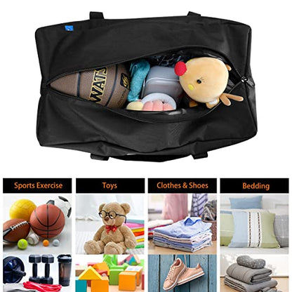 COOLBEBE 24x12x12 Inch Travel Duffle Bag, 53L Mid-Size Weekender, Black - size: 24” x 12” x 12”