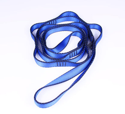 NRC&XRC Aerial Yoga Hammock Daisy Chain, 22kN Adjustable Strap With Loops, Climbing Strap Nylon Sling, No Stretch (150mm) - color: blue