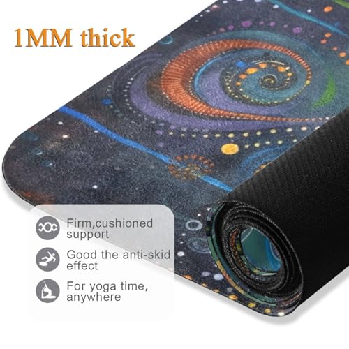 Dragonfly Painting Yoga Mat Non-Slip Fitness Mat for Pilates, Workout & Home Gym, 71x26 Inch Yoga Mats for Enhanced Yoga Practice - color: A01
