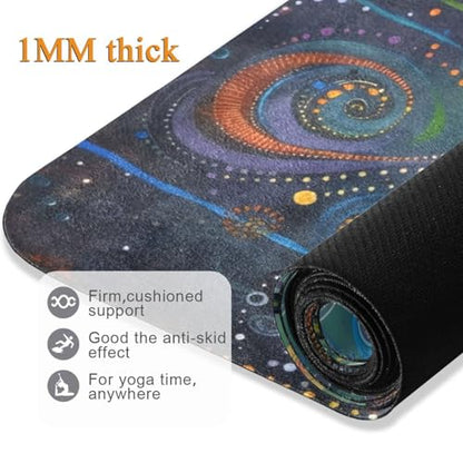 Dragonfly Painting Yoga Mat Non-Slip Fitness Mat for Pilates, Workout & Home Gym, 71x26 Inch Yoga Mats for Enhanced Yoga Practice - color: A01