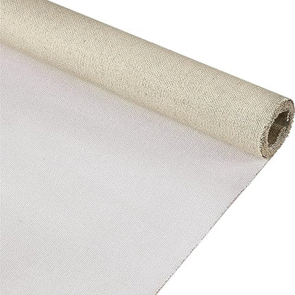 Fuutreo 8 Yard Long x 36" Wide / 63'' Wide Large Canvas Roll 12 oz Cotton Triple Primed Canvas Roll Gesso Artist Painting Backdrop(36" Wide x 8 Yard Long) - size: 36" Wide x 8 Yard Long