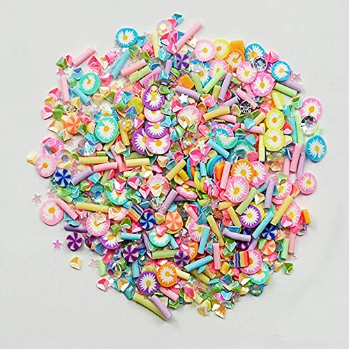 Buttons Galore Mix Upz Colorful Jewelz Polymer Clay Flatbacks Beads Embellishments for DIY Slime,Scrapbooks, Paper Crafts 30 Grams (Sweet Nothings)