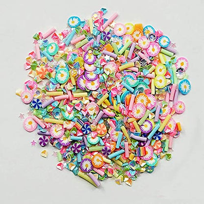 Buttons Galore Mix Upz Colorful Jewelz Polymer Clay Flatbacks Beads Embellishments for DIY Slime,Scrapbooks, Paper Crafts 30 Grams (Sweet Nothings)