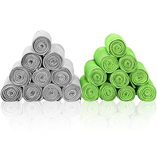 Cooling Towel 20 Pack (40"x12") Ice Towels, 160GSM Soft Breathable, Super Absorbent, Quick Cold Towel, for Bowling, Yoga, Travel, Camping, Golf, Football, Hiking, Outdoor Work - color: 10grey10green