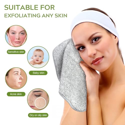 SINLAND Microfiber Face Towels Soft Washcloths 12Inch x 12Inch 12 Pack Grey - color: Grey 12pack