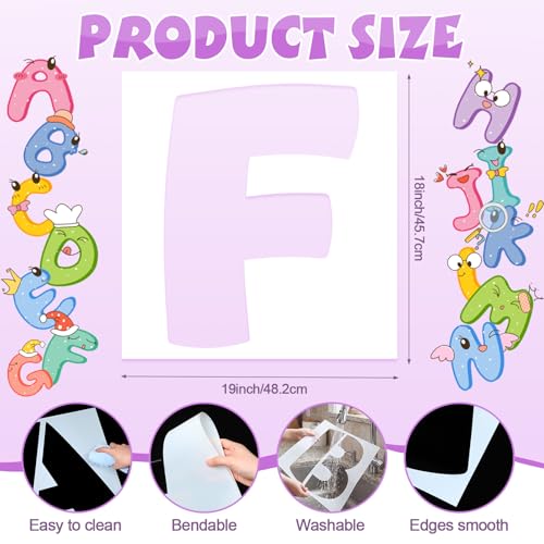 SATINIOR 19 Inch Large Letter Stencils and Numbers, 36 Pcs Reusable Alphabet Stencils Plastic Numbers Templates Craft for Wood Wall Fabric Signage Chalkboard Painting DIY Projects (Cute) - size: 19 Inch, style: Cute