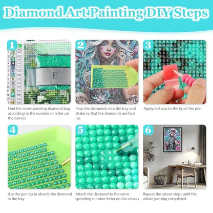 MAXBYE Diamond Painting Kits for Adults Beginners,Gothic Butterfly Fairy 5D Full Round Drill Diamond Art Kit, Easy DIY Dot Painting Gem Craft for Home Wall Art 12x16in - color: ZD054