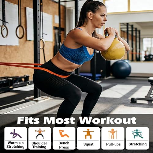 Resistance Bands, Pull Up Resistance Bands, Men's and Women's Fitness Training Bands, Suitable for Stretching, Training, and Physical Therapy - color: Multicolor (5-175LBS)