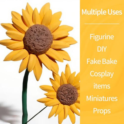 Air Dry Clay Lightweight, Flexible Modeling Clay for Adults Arts and Crafts | Professional & Moldable, Soft & No-Stick, Polymer Clay for Sculpting, Molding,Anime Figures,Making Costumes,DIY Projects - color: Yellow