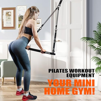 KUTIZE Pilates Bar Kit with Resistance Bands, Pilates Equipment, Multifunctional Pilates Bar for Women & Men, Pilates kit for Hip, Back, Arm, Full-Body Workouts, Home Gym Strength Training Equipment - style: Black