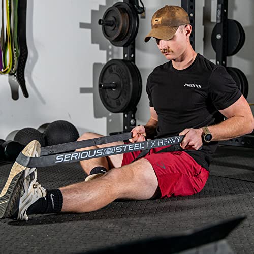 Serious Steel Fitness Non Latex (Latex Free Resistance Bands) Resistance Bands Exercise Bands | Use for Pull-Ups, At Home Workouts, Strength Training and Resistance Training(41" Sets) - color: Set (4-Bands