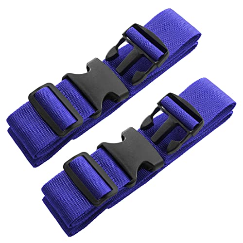 2pcs 74″×2″Luggage Straps for Suitcases,Adjustable Suitcase Straps and Heavy Duty Strap Buckle Packing Straps Travel Accessories,Navy Blue - color: Navy Blue 2PCS