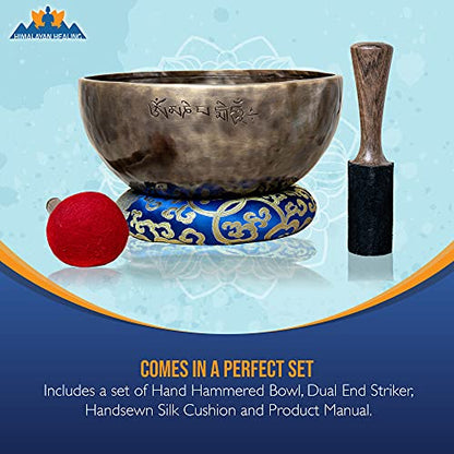 Large Master healing Tibetan Singing bowls set 9" for Yoga Meditation and sound healing.