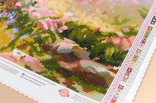 DIAMOND ART CLUB Maui Gardens Diamond Art Kits for Adults | Premium Diamond Painting Kit, Fun DIY Crafts for Adults, Round Diamond Art Canvas by Thomas Kinkade, 13" x 16" - color: Maui Gardens