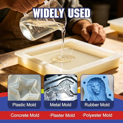 Silicone Mold Release Spray - 7oz Fast-Drying Non-Stick Water Based Mold Release Agent, Promotes Mold Longevity, for Epoxy Resin, Candle, Soap, Plaster, Plastic & Silicone Molds