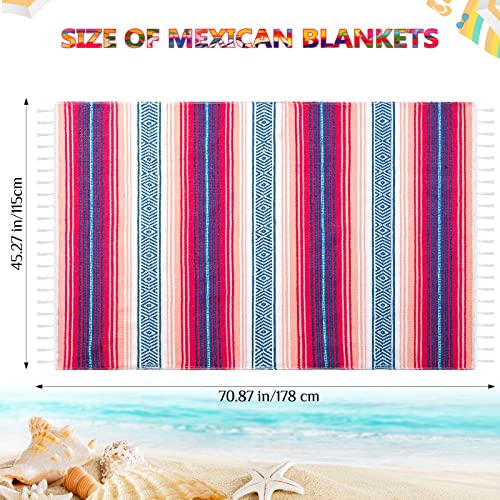 Oudain 3 Pack Mexican Blankets and Throw 45‘'x70‘', Fresh Color - color: Fresh Color