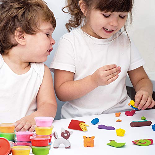 Cutedeer Air Dry Clay Kit, 36 Colors Modeling Clay for Kids, Soft Squishy Molding with Sculpting Tools and Tutorials, Arts Crafts Gift for Boys Girls | Soft Molding with Sculpting Tools and Tutorials, Arts Crafts Gift for Boys Girls