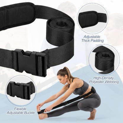 2 Pack Extremity Mobilization Belt Manual Traction, Black
