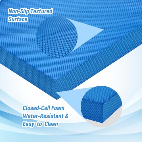 Balance Pad, 20"x16"x2.5" Non-Slip TPE Knee Cushion - color: Blue - XL - 20" x 16" x 2.5"