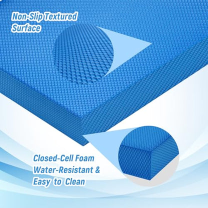 Balance Pad, 20"x16"x2.5" Non-Slip TPE Knee Cushion - color: Blue - XL - 20" x 16" x 2.5"