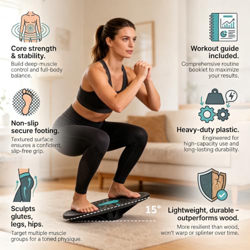 Wobble Exercise Balance Board, No-Skid Surface
