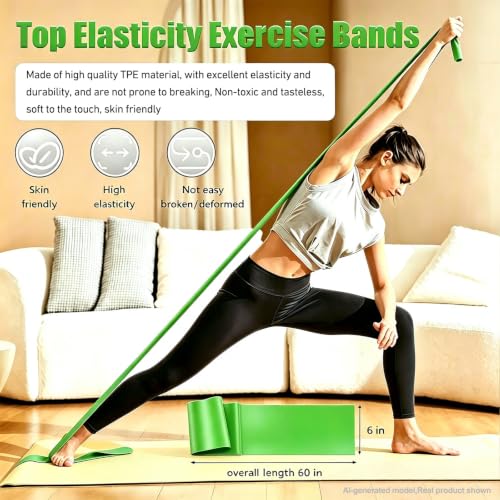 Resistance Bands for Working Out, Physical Therapy, Yoga & Pilates - color: Green