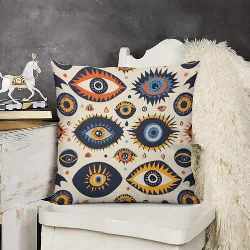 Evil Eye Decorative Throw Pillow Covers 18x18 Inch - color: Evil Eye