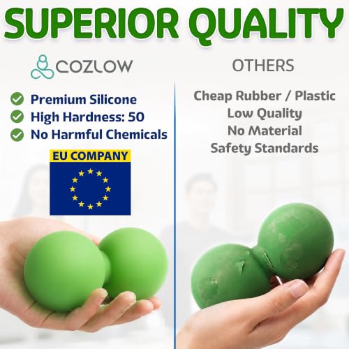 COZLOW Peanut Massage Ball - Deep Tissue Therapy, Pain Relief - Jade Green - color: Jade Green