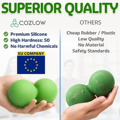 COZLOW Peanut Massage Ball - Deep Tissue Therapy, Pain Relief - Jade Green - color: Jade Green