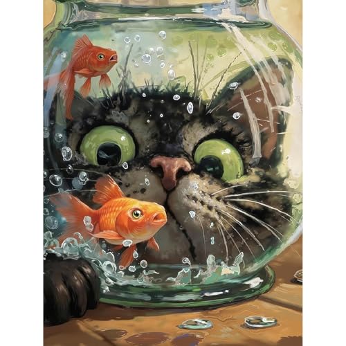Paint by Numbers Kit for Adults,Cute Cat DIY Paint by Number 12x16 In | Paint by Number for Beginner,Adult Paint by Number,HD Color Canvas,DIY Tool Kits,Stress Relief Craft,Great Gift,Without Frame - color: MT6054-0403