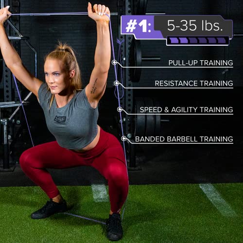 SERIOUS STEEL FITNESS Assisted 41" Pull-Up Band, Resistance & Stretch, Powerlifting & Pull-up Assist Loop (Single Band) - style: #1 (5-35 lbs)