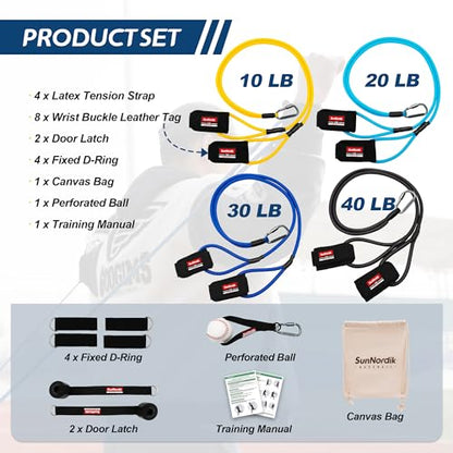 SunNordik Resistance Bands for Pitchers with Carry Bag - size: Full Level