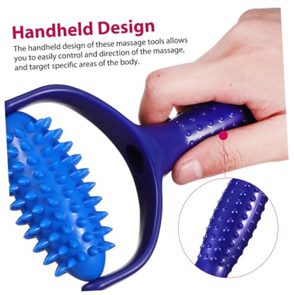 Lightweight Portable Massage Roller Stick for Sedentary Individuals and Yoga Enthusiasts for Muscle Relief with Abs PVC Material, Handheld Back and Neck Massager Tool
