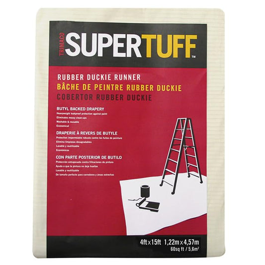 36-Pack of 4’ x 15’ Trimaco 828 Rubber-Duckie Butyl Dropcloth, Leak Proof Heavy Weight