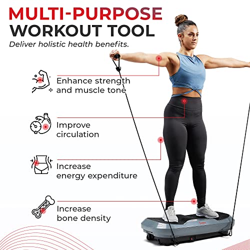 Sunny Health & Fitness 2D/3D Vibration Platform Exercise Machine w/ Remote - size: 3D