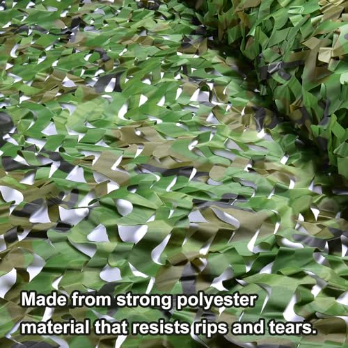 Camo Netting, Camouflage Netting, Hunting Blind Camo Net, Army Party Decorations, Sunshade Fence Nets, Lightweight, Bulk Roll, Mesh, Great for Camping, Shooting, Photograph, Car Cover, Outdoor - color: Woodland, size: 20ftx20ft