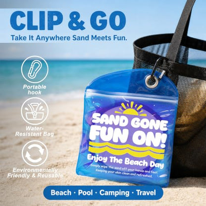 Sand Remover for Beach Towels - Soft Quick Clean Mitt for Kids & Adults | Removes Sand in Seconds,Gentle on Skin,Reusable & Washable,Beach Vacation Essential,Perfect for Beach, Pool & Camping - color: Yellow Flower