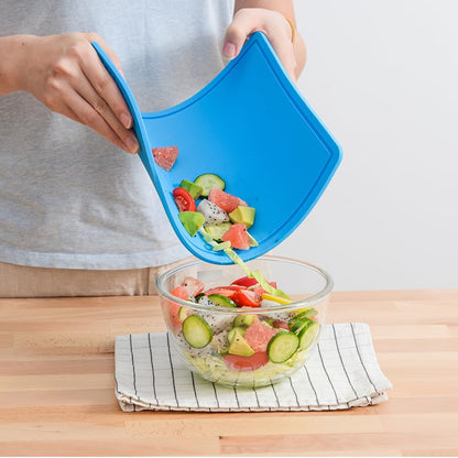 Liflicon Thick Silicone Cutting Board 12.6'' x 9.1'' Foldable & Flexible Design Juice Grooves Easy Grip Handle Dishwasher Safe-Blue - color: Blue, size: 12.6"L x 9.1"W