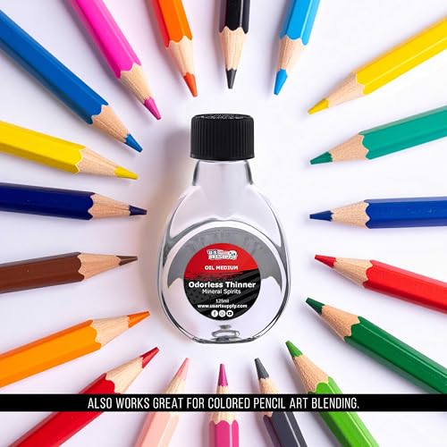 U.S. Art Supply Odorless Mineral Spirits for Cleaning 125ml | Solvent for Artists, Odorless Paint Thinner for Oil Painting - size: 4.2 Fl Oz (Pack of 1)