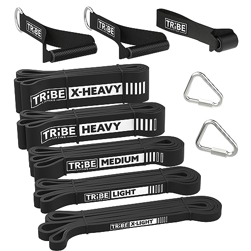 Long Resistance Bands Set, 5 Pull Up Assistance Bands for Working Out - color: Black 2