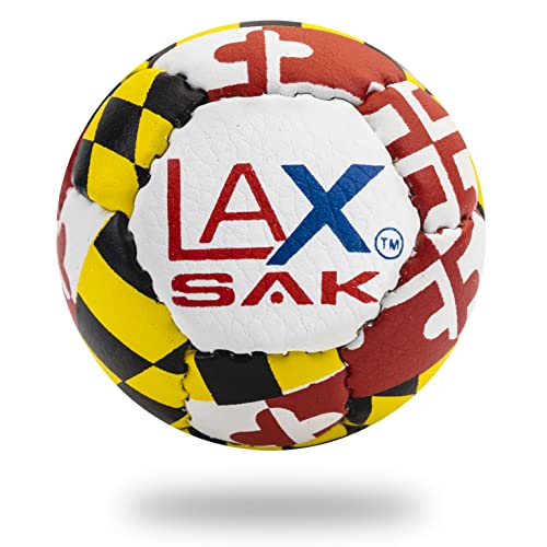 Soft Practice Lacrosse Balls,1, 2, 3, 6, 12, 24, 36, 60, & 120 Packs - Same Weight & Size as a Regulation Lacrosse Balls, Great for Indoor & Outdoor Practices, Less Bounce & Minimal Rebounds - color: 메릴랜드 국기, size: 1팩