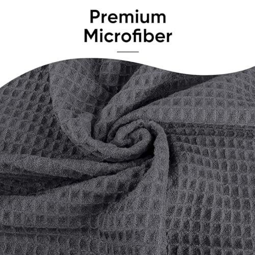 HOMEXCEL 2PK Yoga Mat Towels for Hot Workout, Ultra-Absorbent, 26.5" x 72" - color: Grey