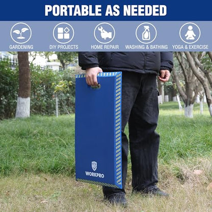 WORKPRO Extra Thick Kneeling Pad, Blue, 28 x 16 x 1.2in | Soft NBR Foam Knee Cushioning, Extra Large Foam Kneeler Mat, Suitable for Auto-Repair, Gardening, Workout Supplies - color: Blue